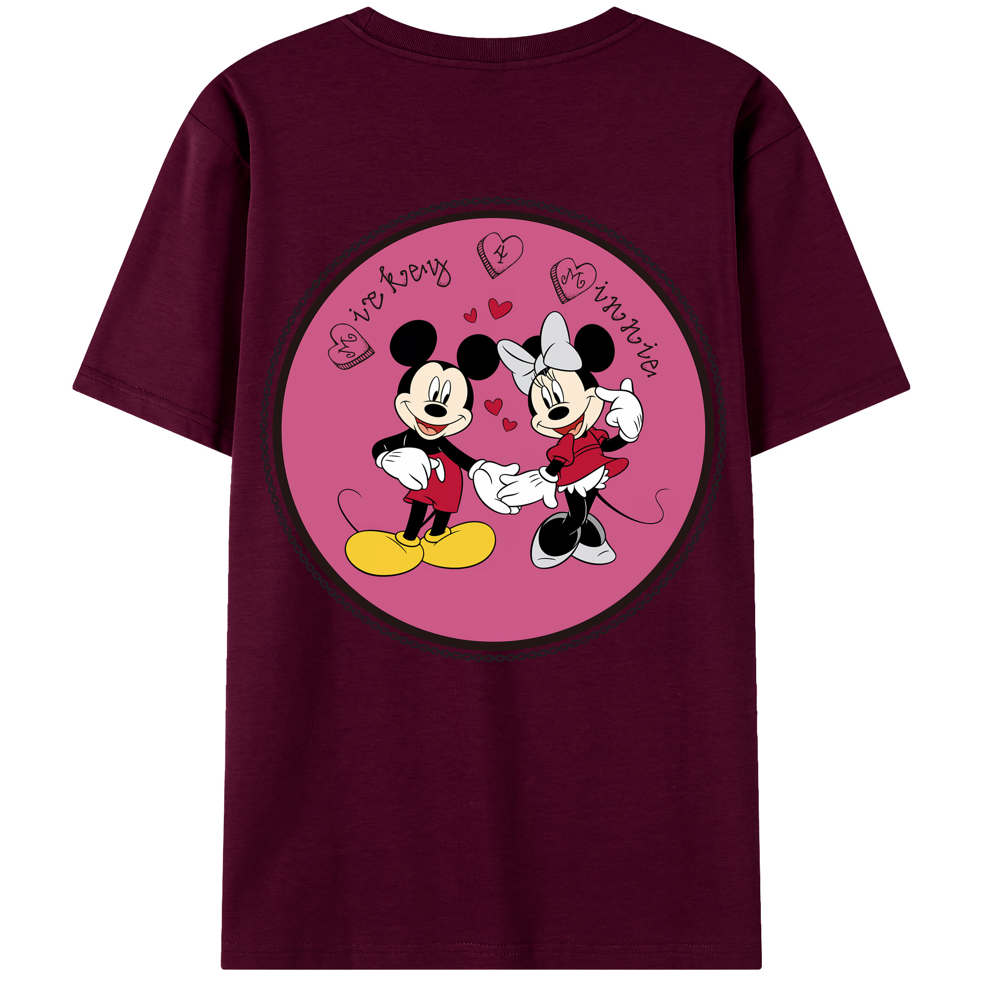 （画像用） ミッキーマウス Mickey Mouse レディース半袖Tシャツ(バックプリント)